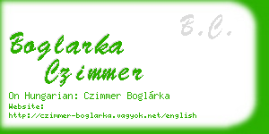 boglarka czimmer business card