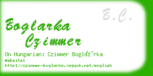 boglarka czimmer business card